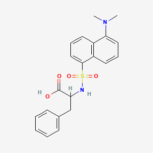 molecular formula C21H22N2O4S B1669806 2-[[5-(Dimethylamino)naphthalen-1-yl]sulfonylamino]-3-phenylpropanoic acid CAS No. 1104-36-5