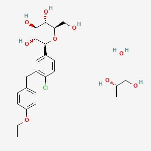 molecular formula C25H20N6O2S B1669813 Dapagliflozin propanediol CAS No. 960404-48-2