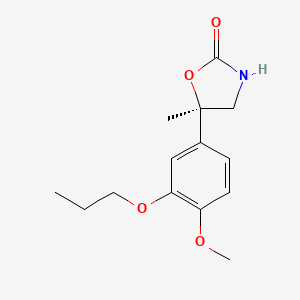 (5R)-5-(4-Methoxy-3-propoxyphenyl)-5-methyl-1,3-oxazolidin-2-one