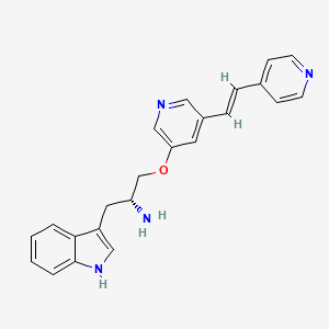 3-[(2R)-2-amino-3-({5-[(E)-2-(pyridin-4-yl)ethenyl]pyridin-3-yl}oxy)propyl]-1H-indole