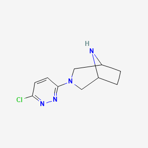 molecular formula C10H13ClN4 B1669865 3,8-Diazabicyclo[3.2.1]octane, 3-(6-chloro-3-pyridazinyl)- CAS No. 286946-32-5