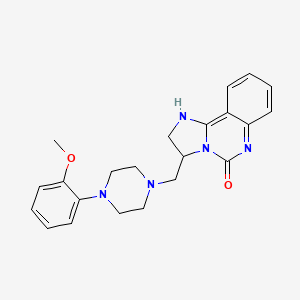 molecular formula C22H25N5O2 B1669868 3-((4-(2-甲氧基苯基)哌嗪-1-基)甲基)-2,3-二氢咪唑并(1,2-c)喹唑啉-5(6H)-酮 CAS No. 149847-87-0