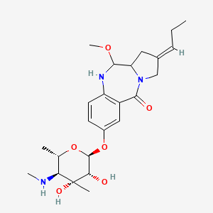 5H-Pyrrolo(2,1-c)(1,4)benzodiazepin-5-one, 1,2,3,10,11,11a-hexahydro-7-((4,6-dideoxy-3-C-methyl-4-(methylamino)-alpha-L-mannopyranosyl)oxy)-11-methoxy-2-propylidene-