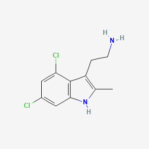 molecular formula C11H12Cl2N2 B1669880 2-(4,6-dichloro-2-methyl-1H-indol-3-yl)ethanamine CAS No. 299165-92-7