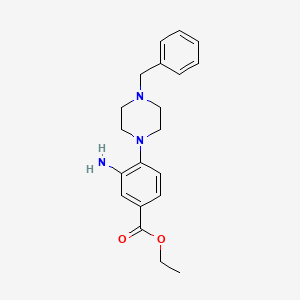molecular formula C20H25N3O2 B1669894 3-氨基-4-(4-苄基哌嗪-1-基)苯甲酸乙酯 CAS No. 792946-69-1