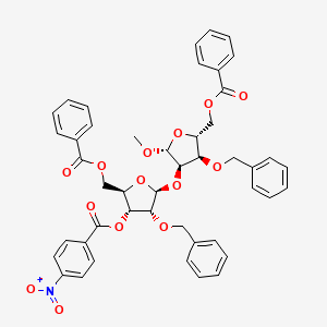 [(2R,3R,4R,5S)-2-(benzoyloxymethyl)-5-[(2R,3R,4R,5R)-5-(benzoyloxymethyl)-2-methoxy-4-phenylmethoxyoxolan-3-yl]oxy-4-phenylmethoxyoxolan-3-yl] 4-nitrobenzoate