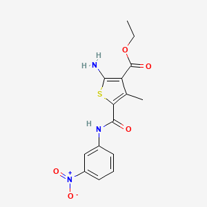 Ethyl 2-amino-4-methyl-5-[(3-nitrophenyl)carbamoyl]thiophene-3-carboxylate