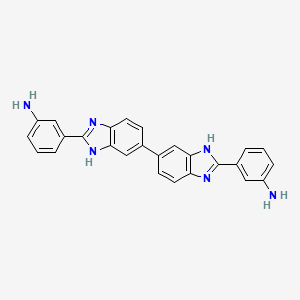 molecular formula C26H20N6 B1669918 3-[6-[2-(3-aminophenyl)-3H-benzimidazol-5-yl]-1H-benzimidazol-2-yl]aniline CAS No. 4402-18-0