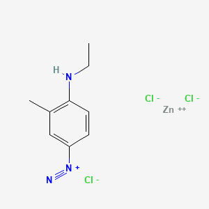 m-Toluenediazonium, 4-(ethylamino)-, chloride, compd. with zinc chloride