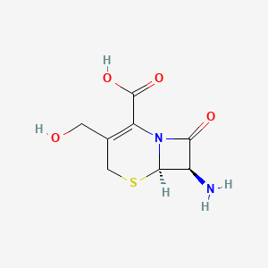molecular formula C8H10N2O4S B1669927 (6R,7R)-7-Amino-3-(hydroxymethyl)-8-oxo-5-thia-1-azabicyclo[4.2.0]oct-2-ene-2-carboxylic acid CAS No. 15690-38-7
