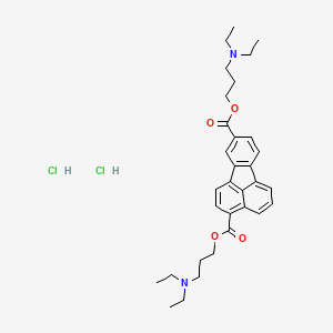 molecular formula C32H42Cl2N2O2 B1669969 Bis(3-(diethylamino)propyl) 3,9-fluoranthenedicarboxylate dihydrochloride CAS No. 27086-86-8