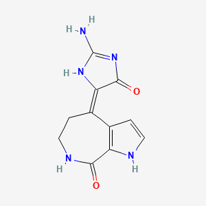 molecular formula C11H11N5O2 B1669978 Debromohymenialdisine CAS No. 75593-17-8