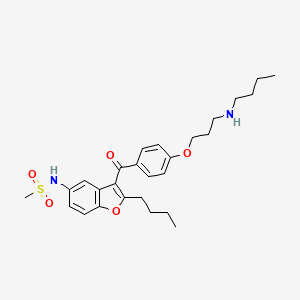 molecular formula C27H36N2O5S B1669980 Debutyldronedarone CAS No. 141626-35-9