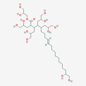 molecular formula C48H94O22 B1670002 2,3-Dihydroxypropyl (E)-2,3,4,5-tetrakis(2,3-dihydroxypropyl)-20,21-dihydroxyhenicos-9-enoate CAS No. 9007-48-1
