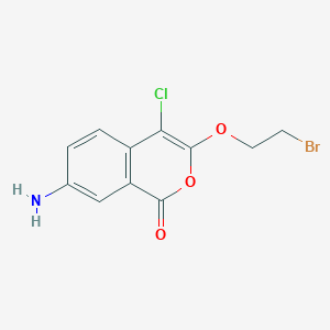 7-Amino-3-(2-bromoethoxy)-4-chloroisocoumarin