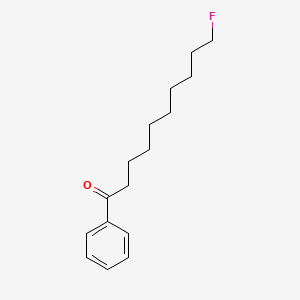 molecular formula C16H23FO B1670084 Decanophenone, 10-fluoro- CAS No. 399-24-6