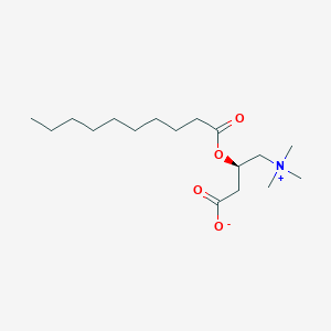 molecular formula C17H33NO4 B1670090 癸酰左旋肉碱 CAS No. 3992-45-8