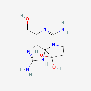 molecular formula C9H16N6O3 B1670104 Decarbamoylsaxitoxin CAS No. 58911-04-9