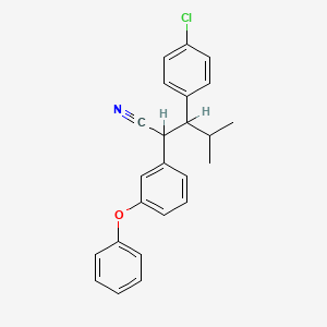 molecular formula C24H22ClNO B1670106 4-Chloro-beta-(1-methylethyl)-alpha-(3-phenoxyphenyl)benzenepropanenit rile CAS No. 66753-10-4