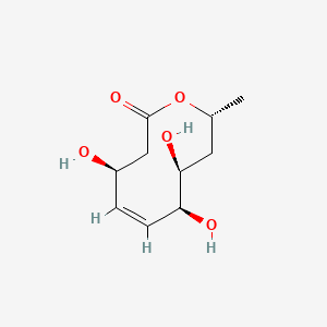 molecular formula C10H16O5 B1670113 (2R,4S,5S,6Z,8S)-4,5,8-trihydroxy-2-methyl-2,3,4,5,8,9-hexahydrooxecin-10-one CAS No. 152053-15-1