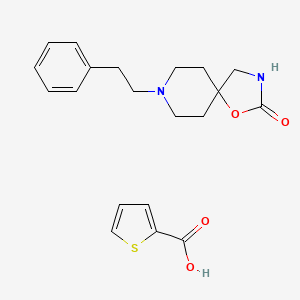 molecular formula C20H23N2O4S- B1670114 8-(2-Phenylethyl)-1-oxa-3,8-diazaspiro[4.5]decan-2-one;thiophene-2-carboxylic acid CAS No. 76652-72-7