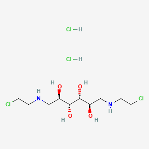 molecular formula C10H23Cl3N2O4 B1670190 (2R,3R,4R,5R)-1,6-bis(2-chloroethylamino)hexane-2,3,4,5-tetrol;hydrochloride CAS No. 551-74-6