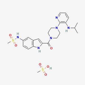 molecular formula C23H32N6O6S2 B1670215 Delavirdine mesylate CAS No. 147221-93-0