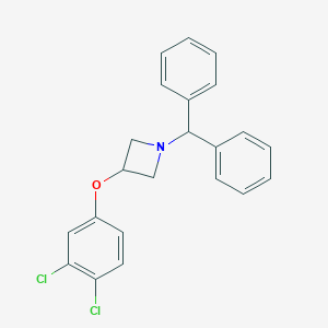 molecular formula C22H19Cl2NO B167022 3-(3,4-Dichlorophenoxy)-1-(diphenylmethyl)azetidine CAS No. 132924-44-8