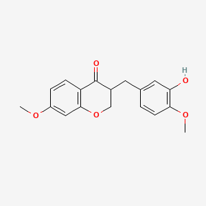 B1670250 Deoxysappanone B 7,4'-dimethyl ether CAS No. 674786-37-9
