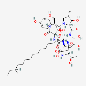 molecular formula C48H77N7O15 B1670257 Deoxymulundocandin CAS No. 138626-63-8