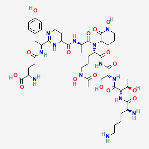 molecular formula C46H73N13O16 B1670288 Desferriferribactin CAS No. 140198-04-5