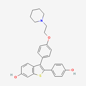 molecular formula C27H27NO3S B1670293 Desketoraloxifene 
