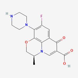 molecular formula C17H18FN3O4 B1670300 Desmethyl Levofloxacin CAS No. 117707-40-1