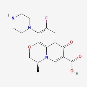 molecular formula C17H18FN3O4 B1670300 Desmethyl levofloxacin CAS No. 117707-40-1