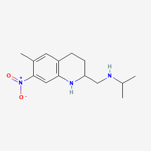 B1670311 2-Isopropylaminomethyl-6-methyl-7-nitro-1,2,3,4-tetrahydroquinoline CAS No. 21738-41-0