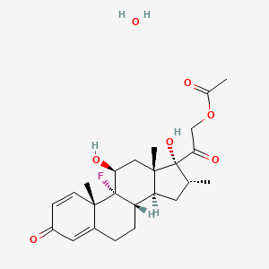 molecular formula C24H33FO7 B1670327 Dexamethasone acetate monohydrate CAS No. 55812-90-3