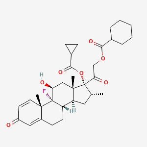 molecular formula C33H43FO7 B1670329 Dexamethasone cipecilate CAS No. 132245-57-9