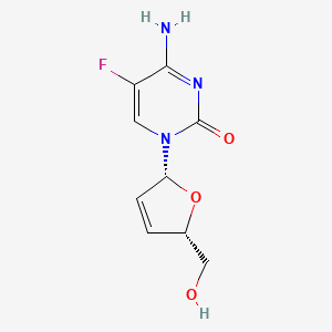 molecular formula C9H10FN3O3 B1670336 Dexelvucitabine CAS No. 134379-77-4