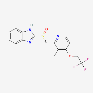 molecular formula C16H14F3N3O2S B1670344 Dexlansoprazole CAS No. 138530-94-6