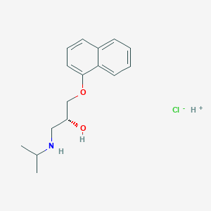 molecular formula C16H22ClNO2 B1670350 [(2R)-2-hydroxy-3-naphthalen-1-yloxypropyl]-propan-2-ylazanium;chloride CAS No. 13071-11-9