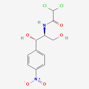 molecular formula C11H12Cl2N2O5 B1670353 (+)-Chloramphenicol CAS No. 134-90-7