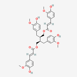 molecular formula C40H42O12 B1670364 9,9'-Di-O-(E)-feruloylsecoisolariciresinol CAS No. 56973-66-1