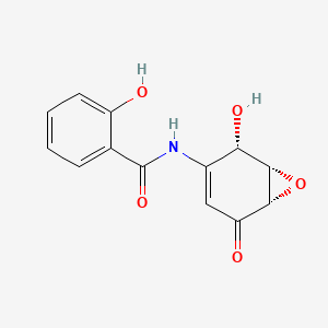 molecular formula C13H11NO5 B1670370 Dehydroxymethylepoxyquinomicin CAS No. 287194-40-5