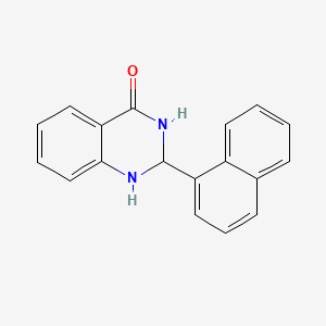 molecular formula C18H14N2O B1670372 2-(Naphthalen-1-yl)-2,3-dihydroquinazolin-4(1h)-one CAS No. 31785-60-1