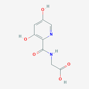 molecular formula C8H8N2O5 B1670374 (3,5-Dihydroxypicolinoyl)glycine CAS No. 1000025-58-0