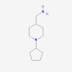 molecular formula C11H22N2 B167040 1-(1-Cyclopentylpiperidin-4-YL)methanamine CAS No. 132864-60-9