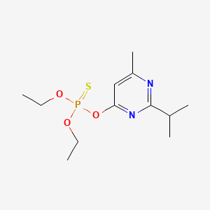 molecular formula C12H21N2O3PS<br>(CH3)2CHC4N2H(CH3)OPS(OC2H5)2<br>C12H21N2O3PS B1670403 Diazinon CAS No. 333-41-5