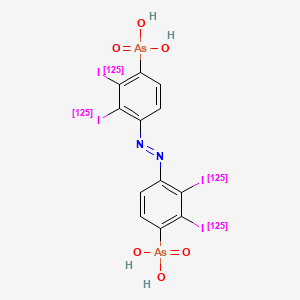 molecular formula C12H8As2125I4N2O6 B1670407 Diazodiiodoarsanilic acid CAS No. 77323-91-2