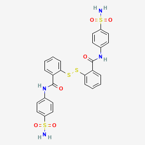 B1670412 2,2'-Dithiobis-(N-(4-sulfamoylphenyl)-benzamide) CAS No. 171744-39-1