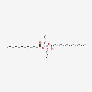 molecular formula C32H64O4Sn<br>(C4H9)2Sn(OOC(CH2)10CH3)2<br>C32H64O4Sn B1670440 Dibutyltin dilaurate CAS No. 77-58-7